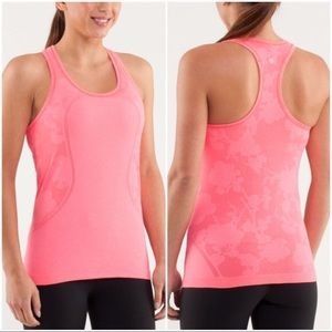 Lululemon Swiftly Tank in flash pink, size 6